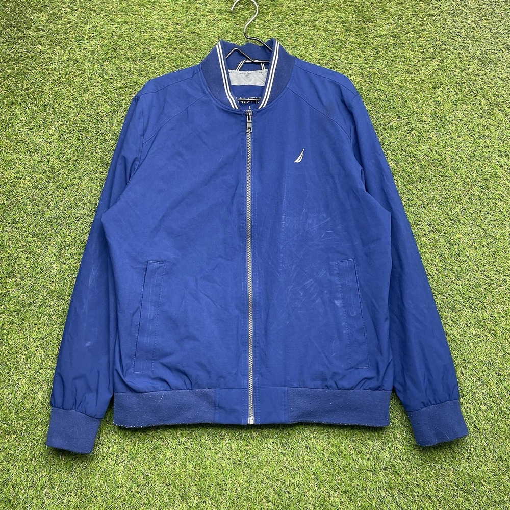 NAUTICA Windbreaker Jacket Mens Large Wind Resistant Waterproof Hiking Outdoor